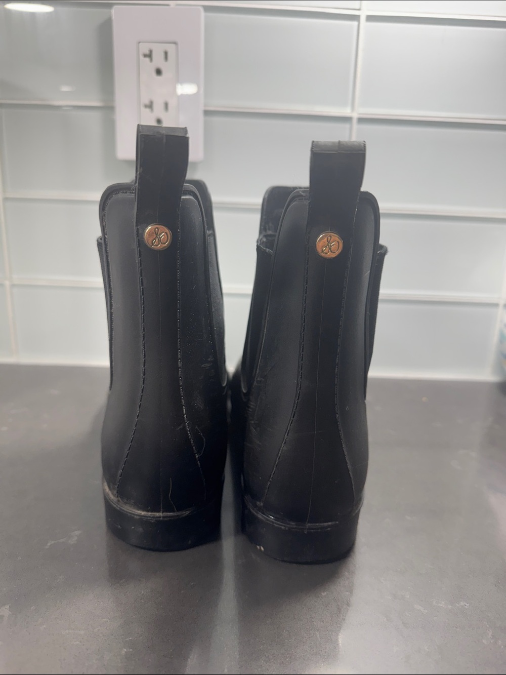 Sam Endelman Women's Black Chelsea Rain Boots